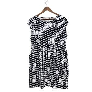 Boden Womens Dress Sz US 16-18‎ Cotton Florrie Jersey Pockets Cap Sleeve Coastal